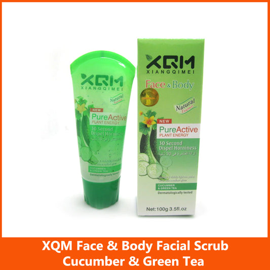XQM DIRT REMOVING FACE & BODY EXFOLIATING GEL Pure Active Plan Energy